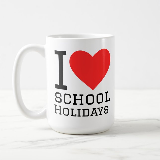 Mug J'adore les vacances scolaires  (Gauche)