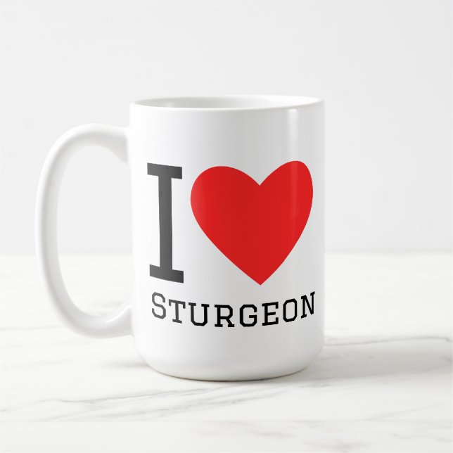 Mug J'adore l'esturgeon (Gauche)