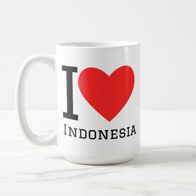Mug J'adore l'Indonésie  (Gauche)