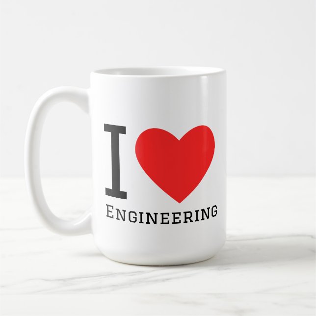 Mug J'adore l'ingénierie  (Gauche)