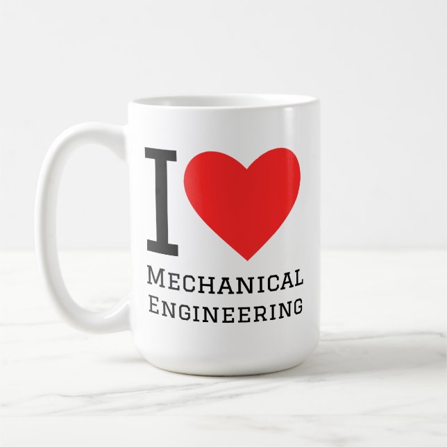 Mug J'adore l'ingénierie mécanique (Gauche)