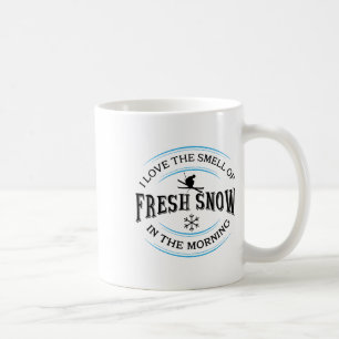 Mug J'adore l'odeur de la neige fraîche le matin, Ski