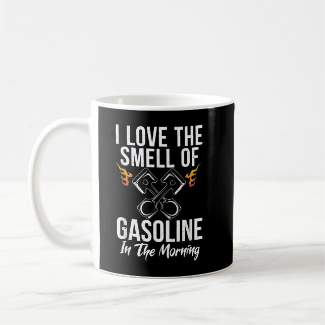 Mug J'adore l'odeur de l'essence au matin de la répara (Gauche)