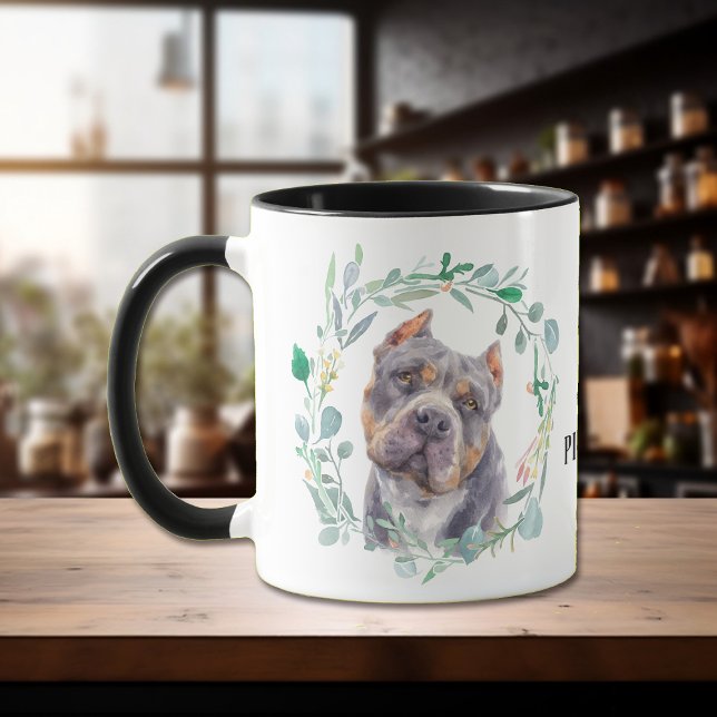 Mug J'adore ma boug de café en feuille de pitbull (Créateur téléchargé)