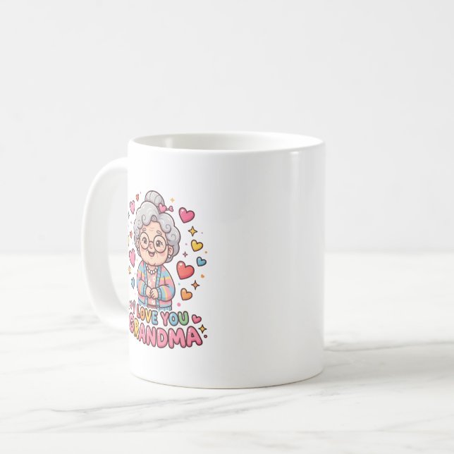 Mug J'adore ma grand-mère (Devant gauche)