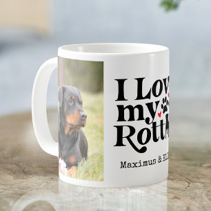 Mug J'adore ma Rottie Rottweiler Chien Custom 2 Photo