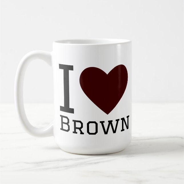 Mug J'adore marron  (Gauche)