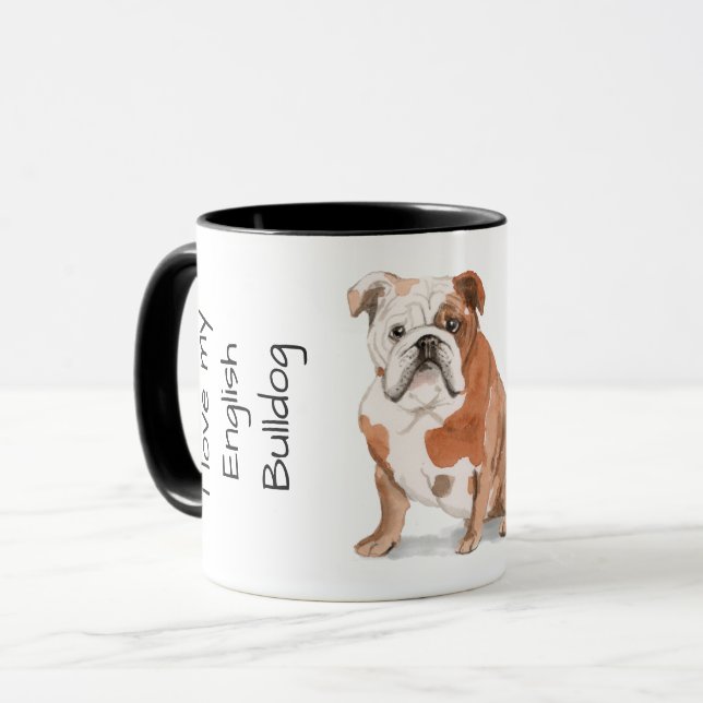 Mug J'adore mon bouledogue anglais (Devant gauche)