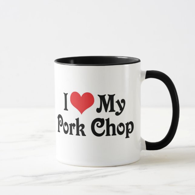 Mug J'adore mon côtelette de porc (Droite)
