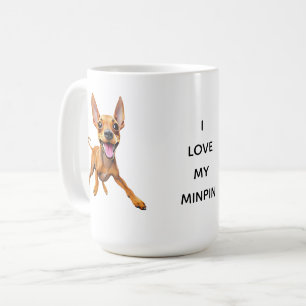 Mug J'ADORE MON PÈRE DE CHIEN MINPIN minpin pinscher m