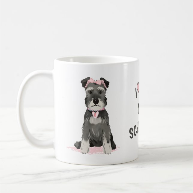 Mug J'adore mon Schnauzer Nain (Gauche)