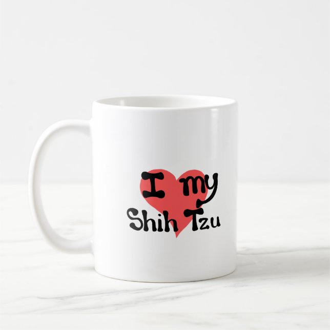 Mug J'adore mon Shih Tzu  (Gauche)