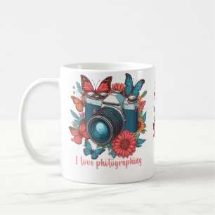 Mug J'adore photographier Fleur de chemise Photographi