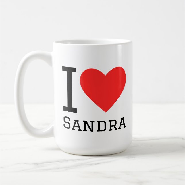 Mug J'adore Sandra (Gauche)