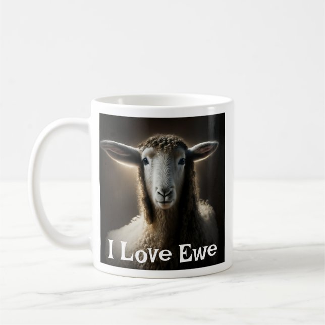 Mug J'adore Toi Brebis | Jeu de mots mignon (Gauche)
