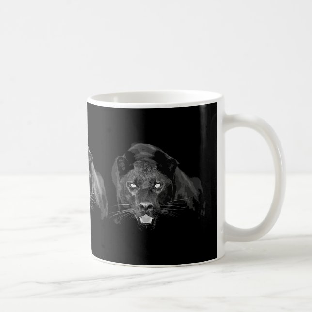 Mug Jaguar noir et blanc - chats sauvages (Droite)