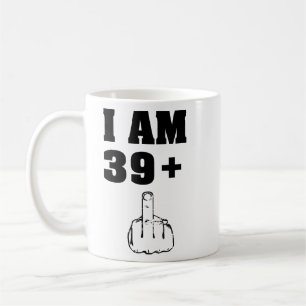 Mug J'ai 39 ans plus 1 drôle chemise homme de 40e anni