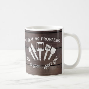 Mug "J'ai 99 problèmes mais un grill n'est pas un-drôl
