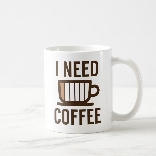 Mug J'ai besoin de café (Droite)