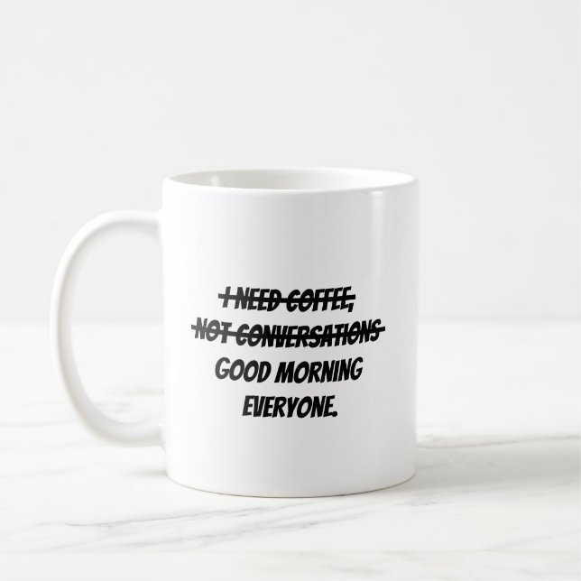 Mug J'ai besoin de café (Gauche)