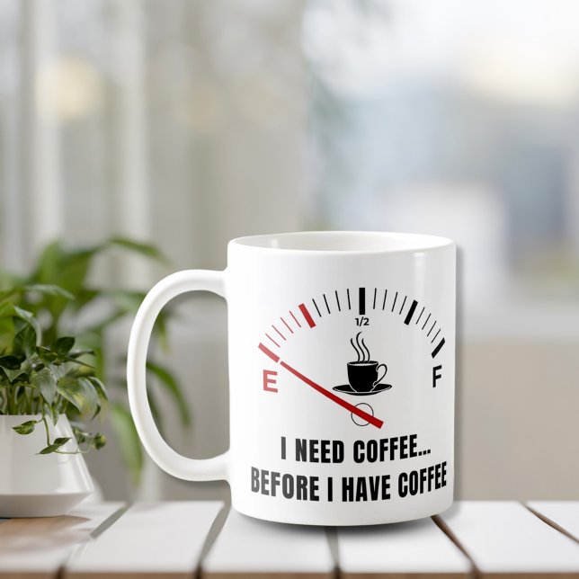 Mug J'Ai Besoin De Café Avant Le Café - Meter (Créateur téléchargé)