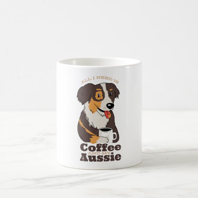 MUG J'AI BESOIN DE CAFÉ ET DE MON AUSSIE (Centre)