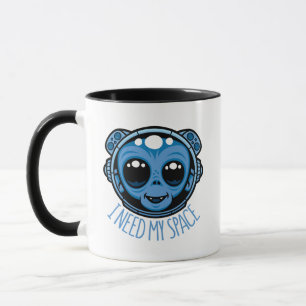 Mug J'ai Besoin de Mon Espace Adorable Singe Astronaut