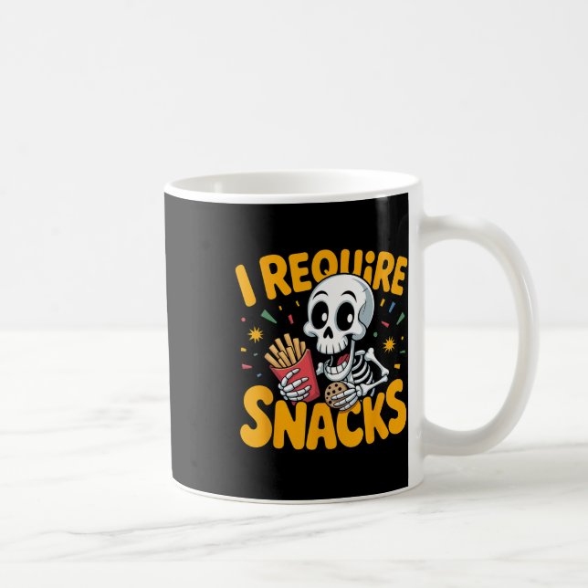Mug J'Ai Besoin De Snacks Amusants Halloween Skeleton  (Droite)