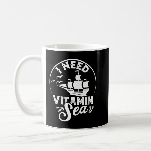 Mug J'ai besoin de vitamine mer (Gauche)