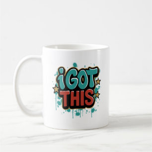 Mug J'AI ÇA Typographie Motivationnelle de Style Graff