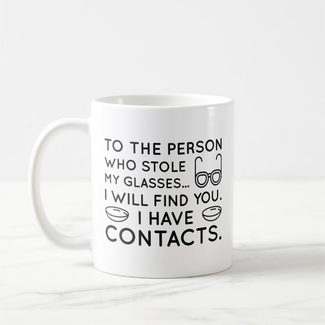 Mug J'ai des contacts (Gauche)