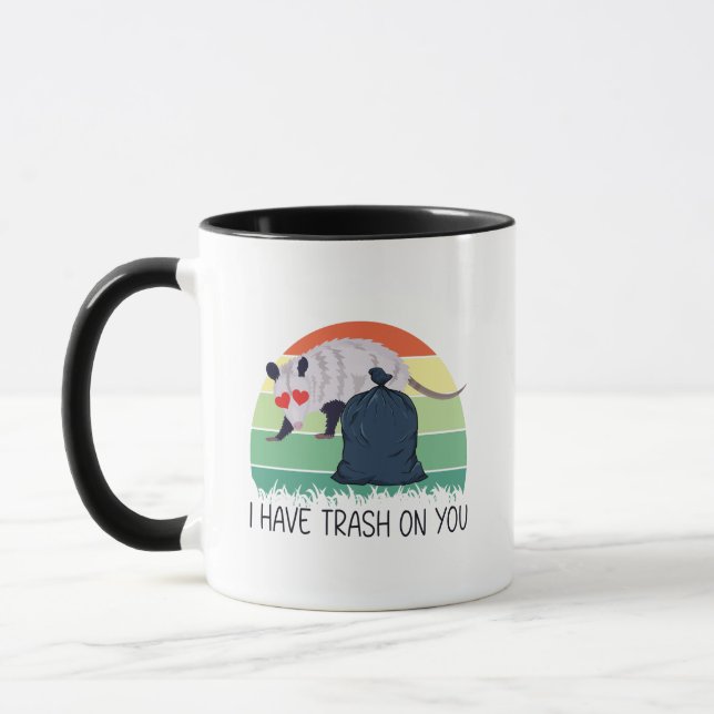 Mug J'ai des ordures sur toi, drôle de mème possum (Gauche)
