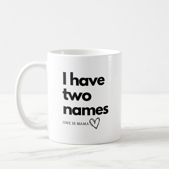 Mug J'ai deux noms, on est maman (Gauche)