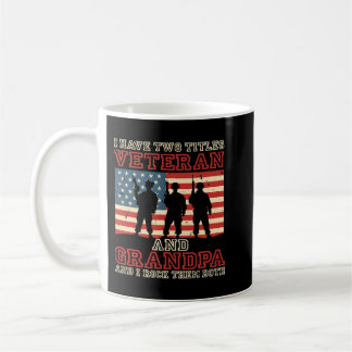 Mug J'Ai Deux Titres Vétérinaire Et Grand-Père Et Je R