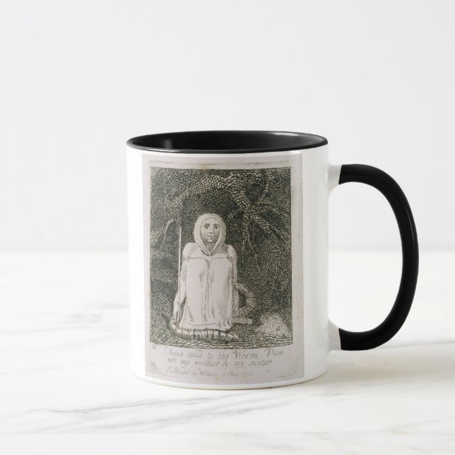Mug J'ai dit à l'art de mille de ver ma mère et mon (Droite)