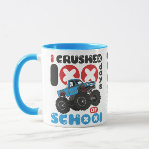 Mug J'ai écrasé 100 jours de camionnette monstre migno