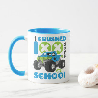 Mug J'ai écrasé 100 jours de camionnette monstre migno