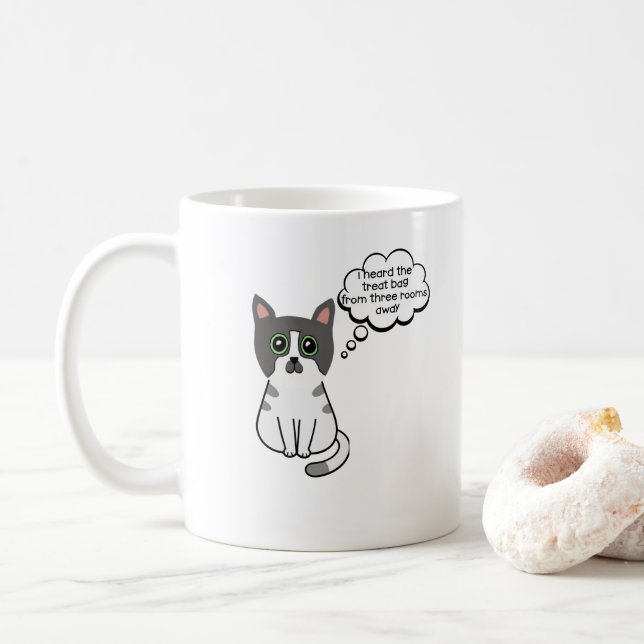 Mug J'ai entendu le sac de friandises de trois pièces  (Avec donut)