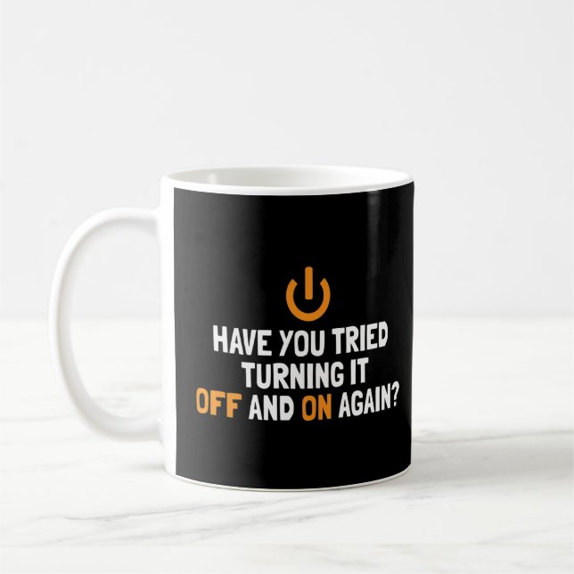 Mug J'Ai Essayé De L'Éteindre Et De Reprendre Sysadmin (Gauche)