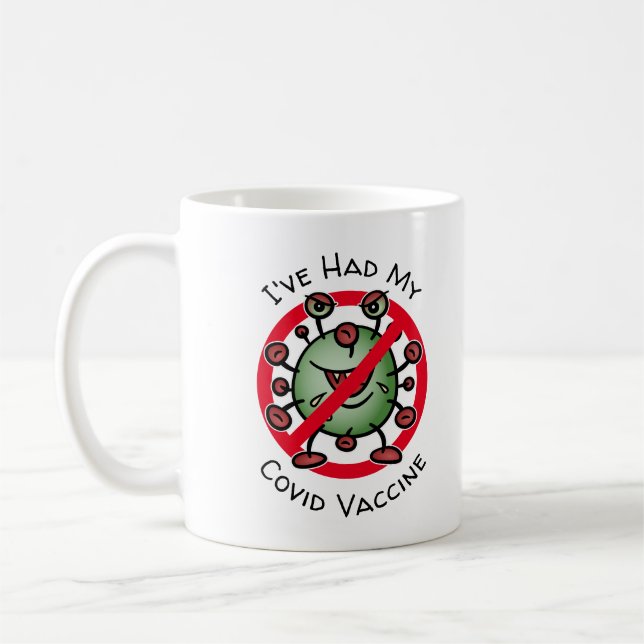 Mug J'ai eu mon vaccin contre le virus de la caricatur (Gauche)