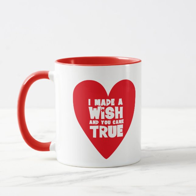 Mug J'AI FAIT UN VOEUX Cœur d'amour (Gauche)