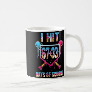 Mug J'ai frappé 67+33 100 jours d'école Baseball Drip