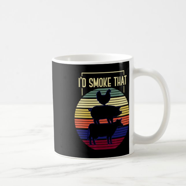 Mug J'Ai Fumé Ce Barbecue Rétro (Droite)
