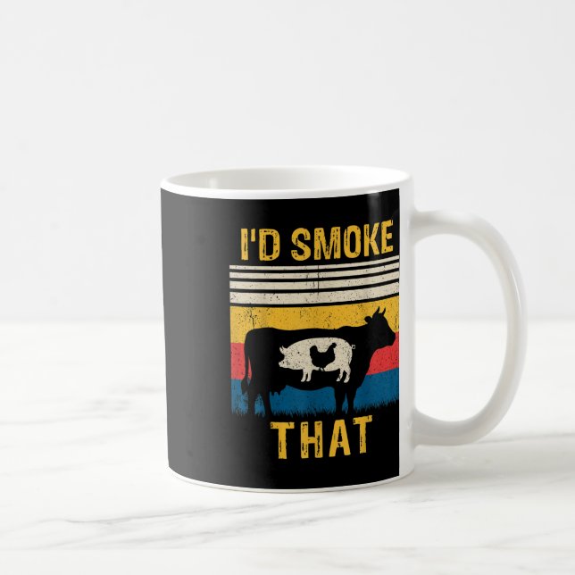 Mug J'Ai Fumé Que Bbq Barbeque Fumer Grillage C (Droite)
