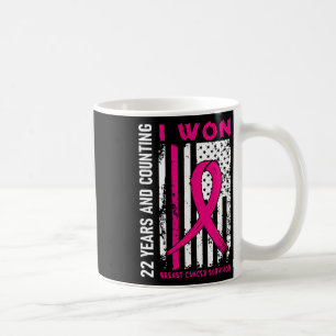 Mug J'ai gagné le cancer du sein survivant 22 ans Anni