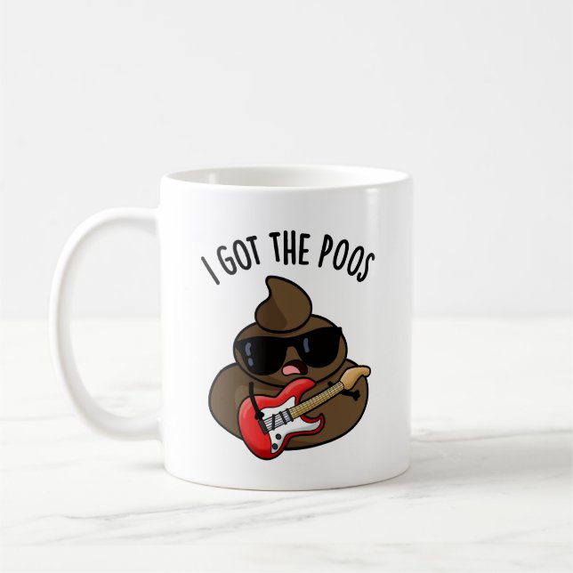 Mug J'Ai Le Poos Funny Poop Blues Pun (Gauche)