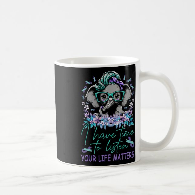Mug J'Ai Le Temps D'Écouter Problèmes De Vie Suicide (Droite)
