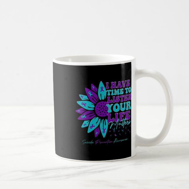 Mug J'Ai Le Temps D'Écouter Soutien Prévention Suicide (Droite)