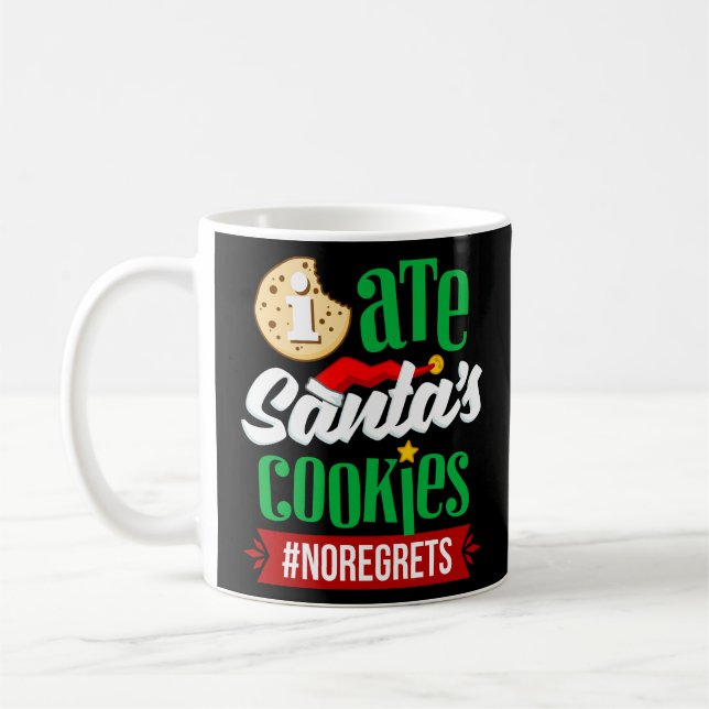 Mug J'Ai Mangé Père Noël Cookies No Regrets Funny Chri (Gauche)