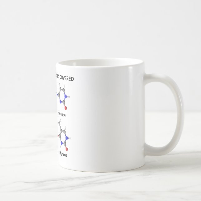 Mug J'ai mes bases couvertes (les bases d'ADN de (Droite)